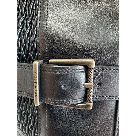 Cole Haan Boots Clover Stretch W24816 Black 7.5 B Leather/Texture Buckle Rubber - Picture 8 of 15